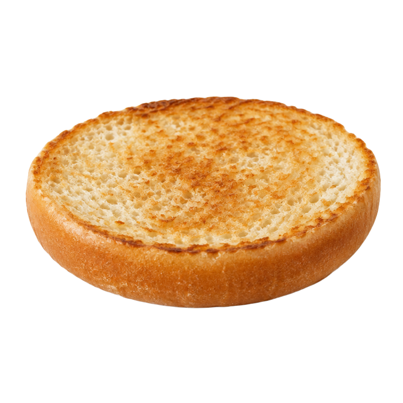 Pão brioche inferior tostado